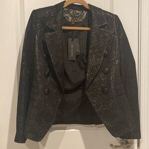 Black and gold double breasted blazer in size 4 by Rachel Zoe (never worn).